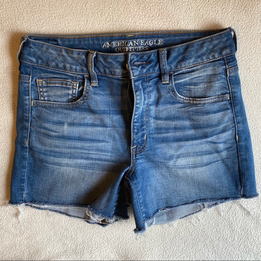 AE hi-rise jean shorts